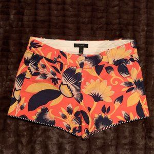 J. Crew • Hibiscus Floral Shorts || City Fit